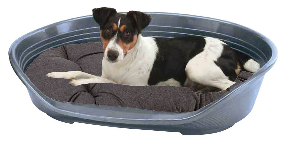 Kissen Relax 45/2, Stoff/Plüsch grau