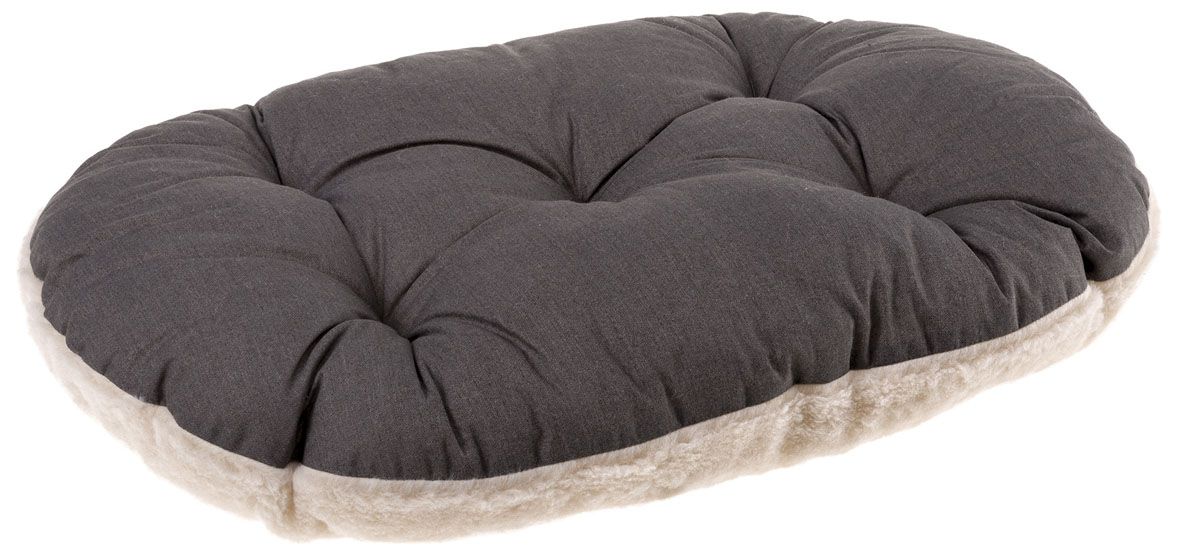 Kissen Relax 55/4, Stoff/Plüsch grau