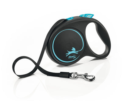 Flexi Black Design S Gurt 5m blau