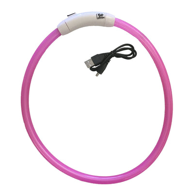 Universal-Leuchthalsband XL L70cm pink