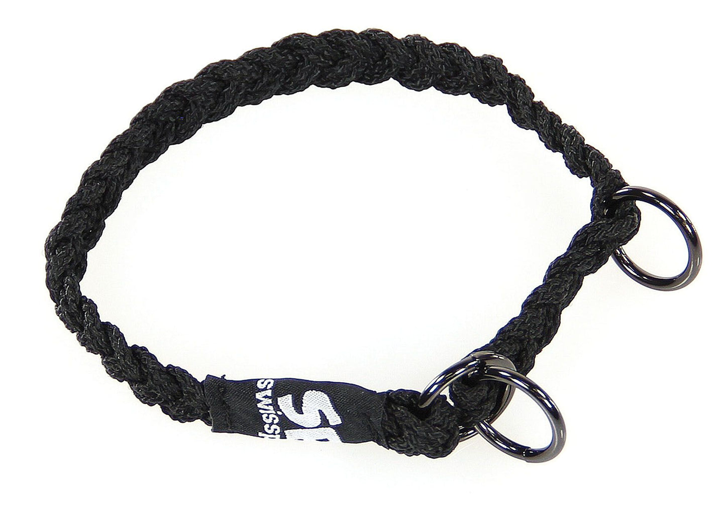 Halsband geflochten 20mm/50-57cm schwarz