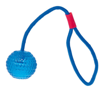swisspet Ball mit Wurfseil, hellblau