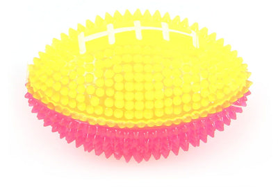 Hundespielzeug Leucht-Rugby pink-gelb