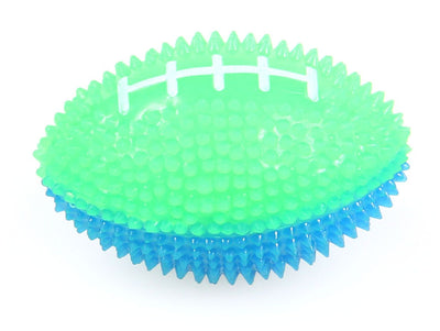 Hundespielzeug Leucht-Rugby blau-grün
