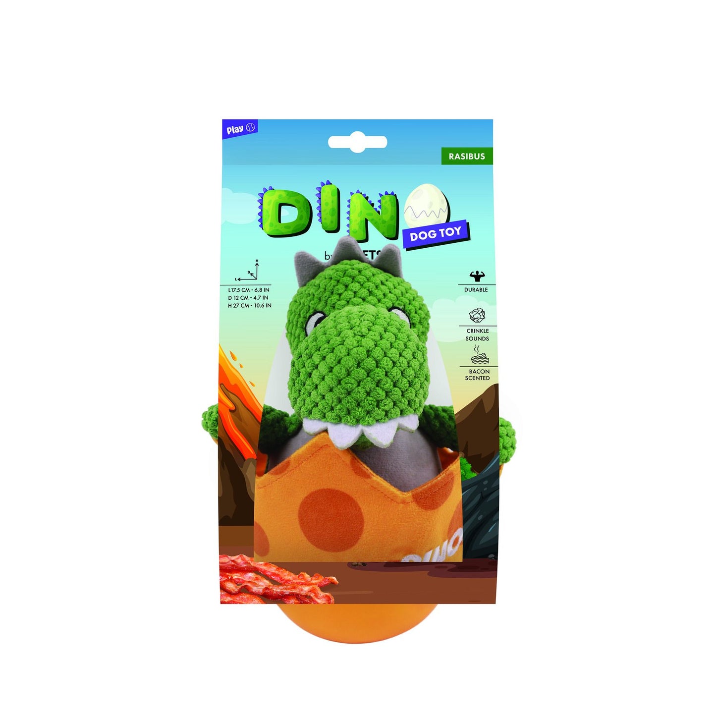 M-Pets Hundespielzeug Dino, orange