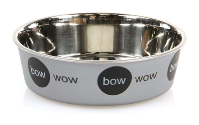swisspet Edelstahlnapf Bow Wow S grau
