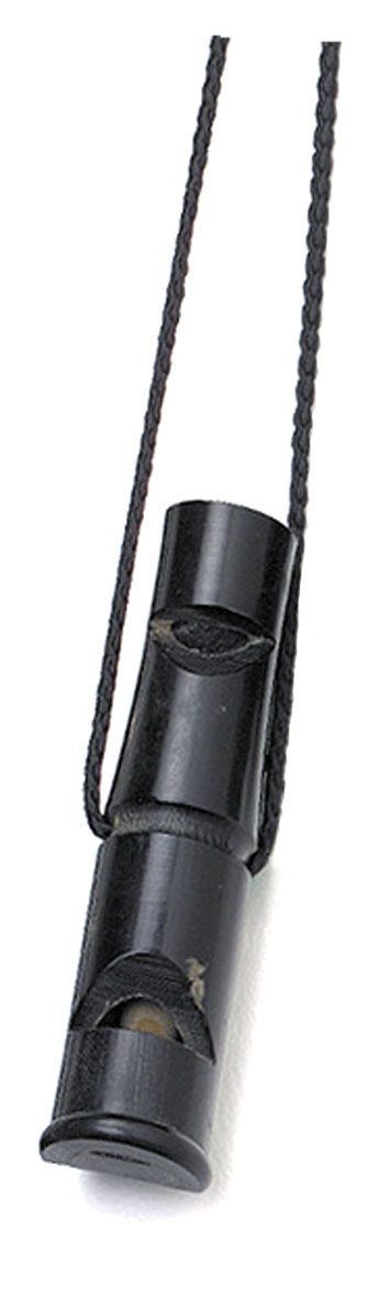 Hundepfeife Büffelhorn, zweitönig,L=8cm