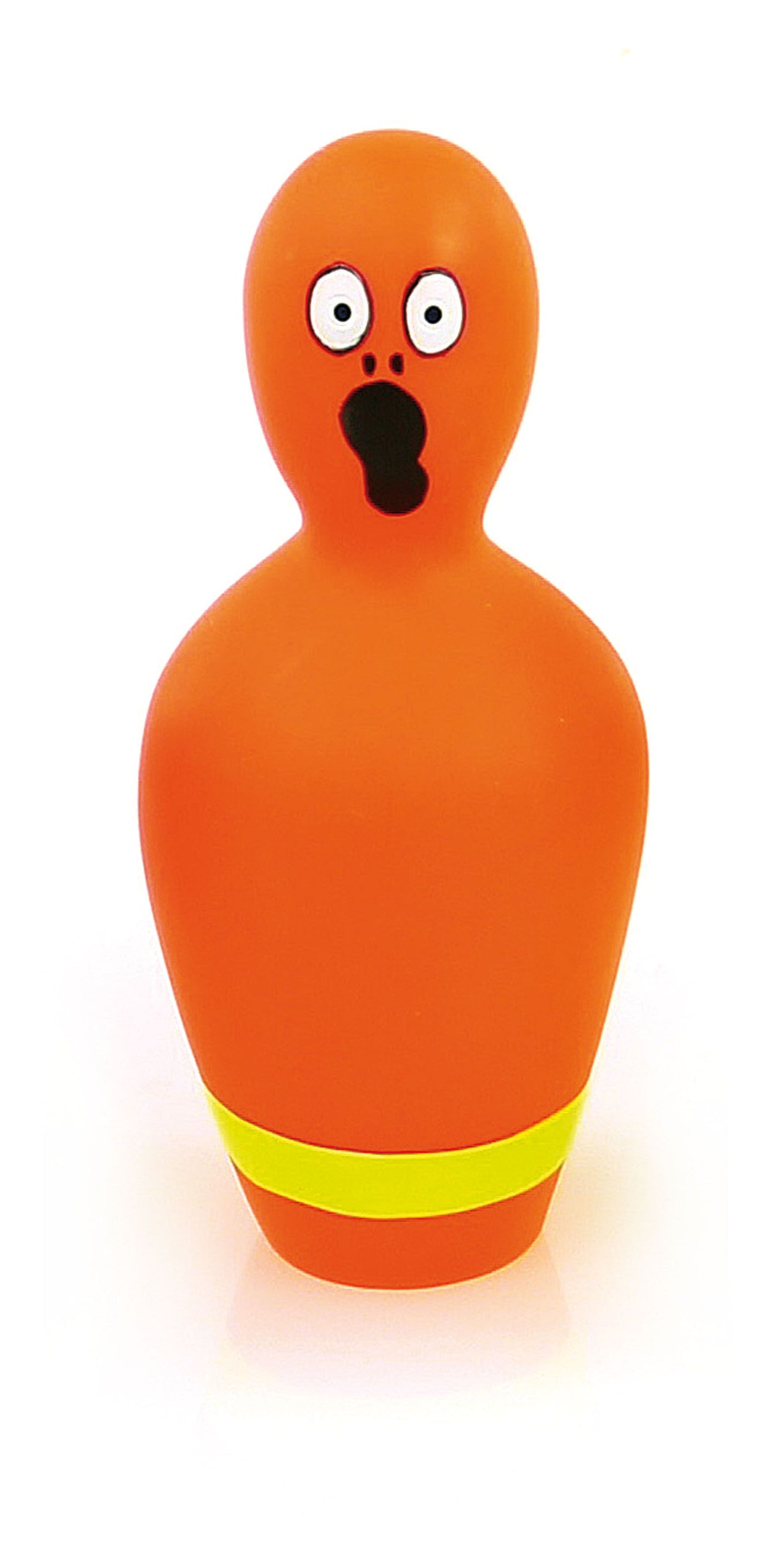 Hundesp. Mini-Vinyl-Bowlingkegel orange