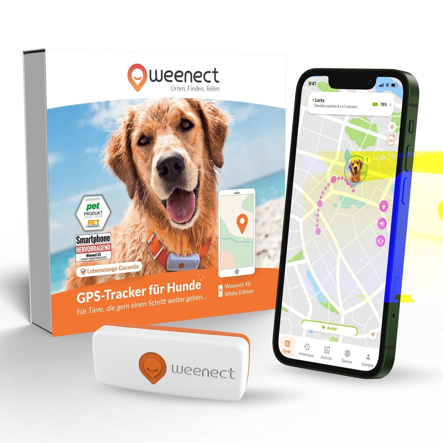 Weenect XS Dog, weiss,