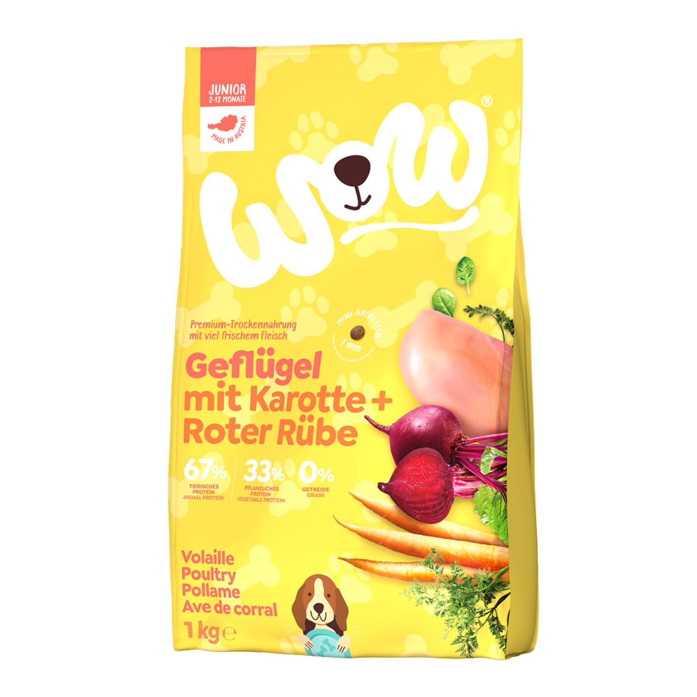 WOW Trockenf. Minis Junior Geflügel