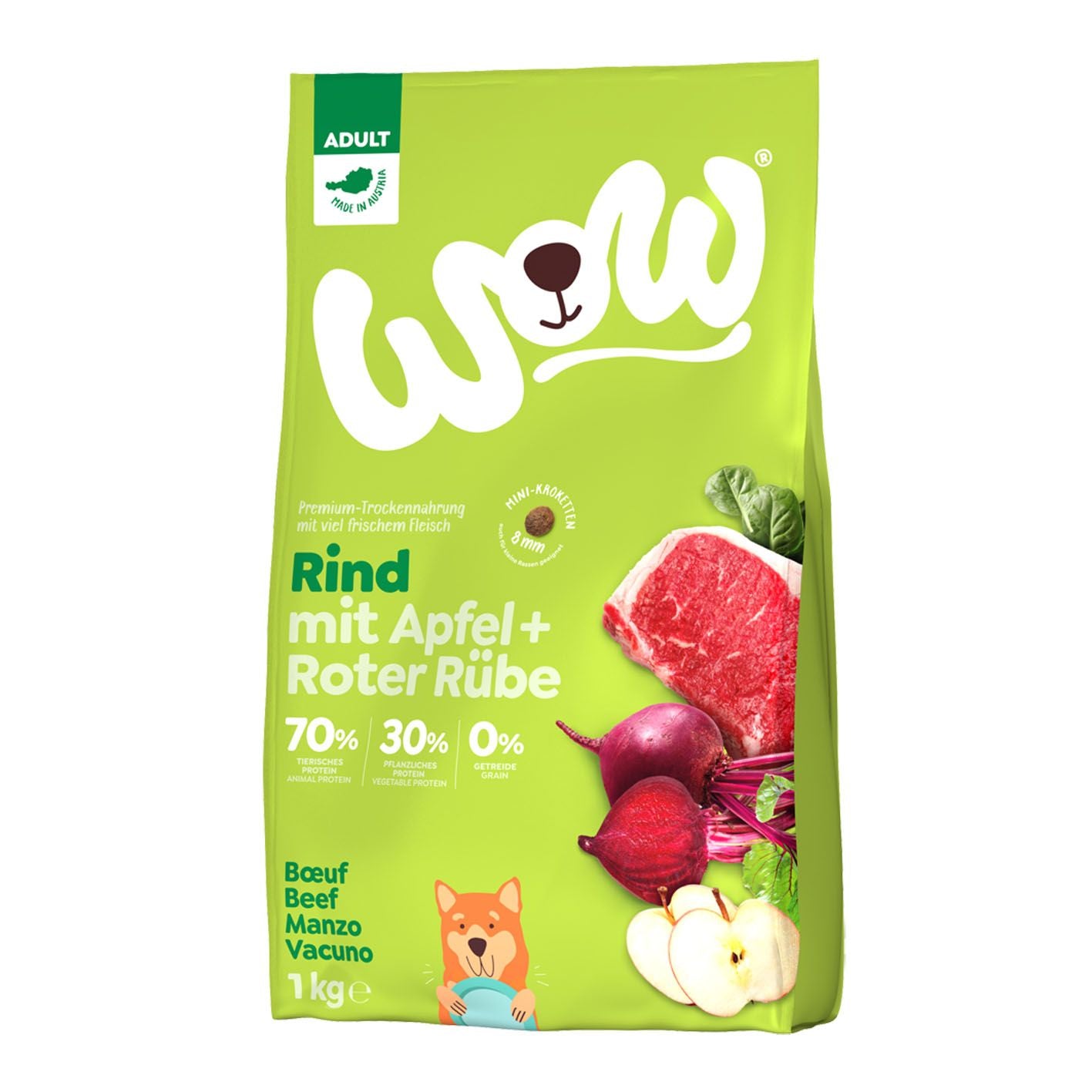 WOW Trockenfutter Minis Adult Rind