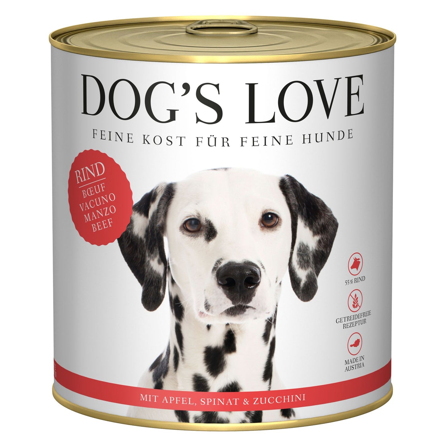 DOG'S LOVE Rind Apfel & Spinat & Zucchi