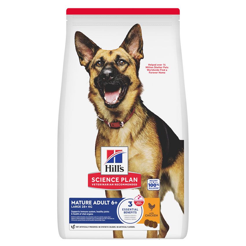 Hill's Hund Mature 6 + L Breed Huhn