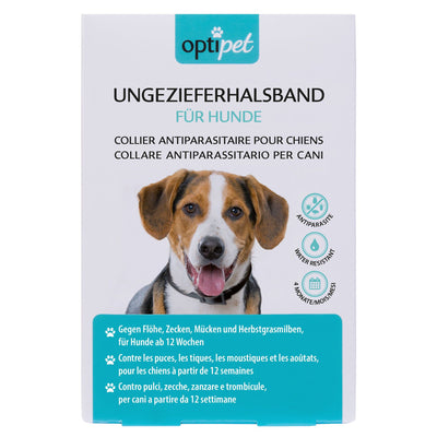 Optipet Ungezieferhalsband Hund, schwarz