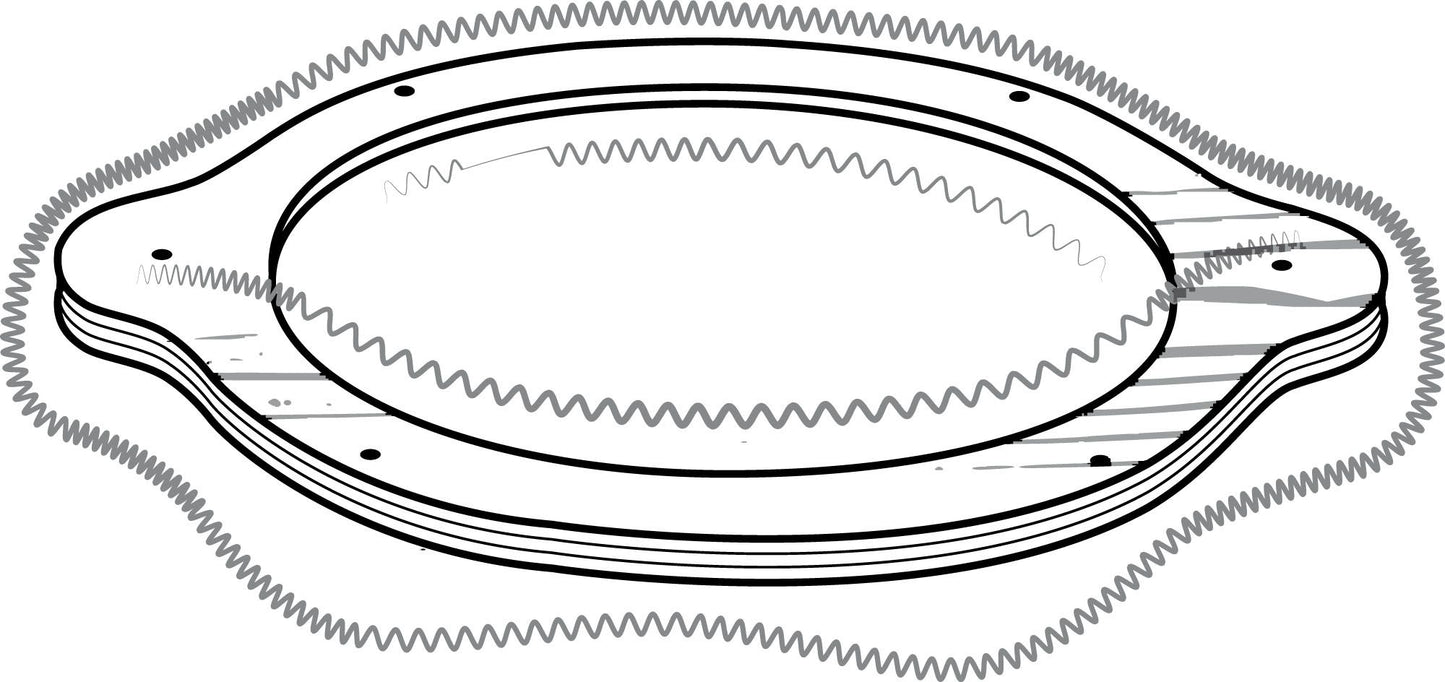 SP Living, Ellipse mit Mulde, ohne Fell