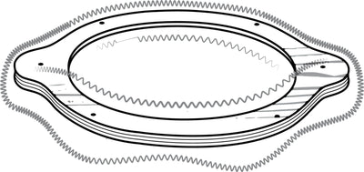SP Living, Ellipse mit Mulde, ohne Fell