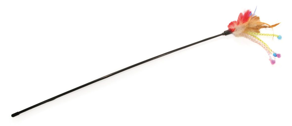 swisspet Federwedel m/Softbällen L=40cm