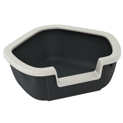 Ferplast Eck Katzentoilette DAMA,schwarz