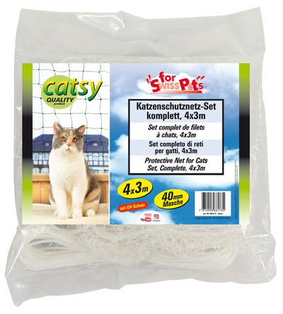 Katzen Netz Set Catsy kompl., 2x3m weiss