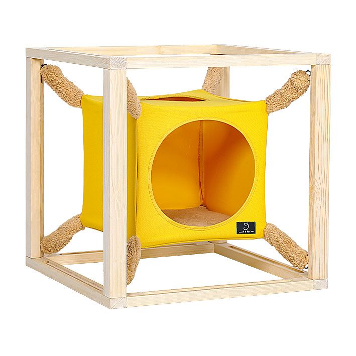 A4pet Katzenhöhle Jumpy, stapelbar, gelb