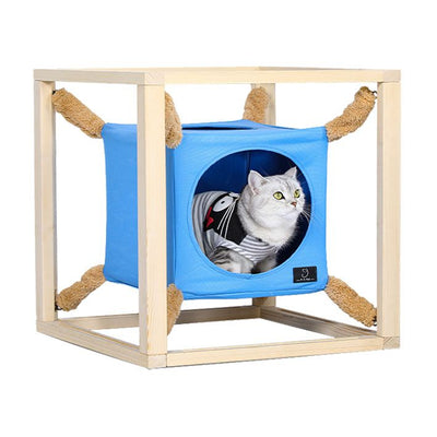 A4pet Katzenhöhle Jumpy, stapelbar, blau