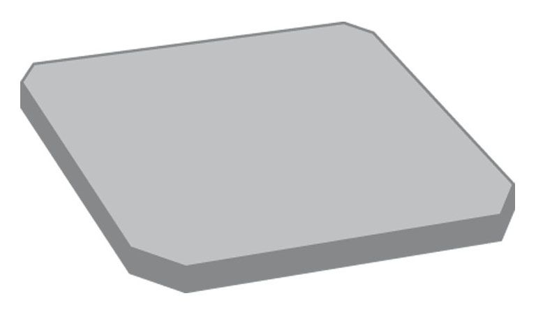 Bodenplatte, 52x52x5cm, beige