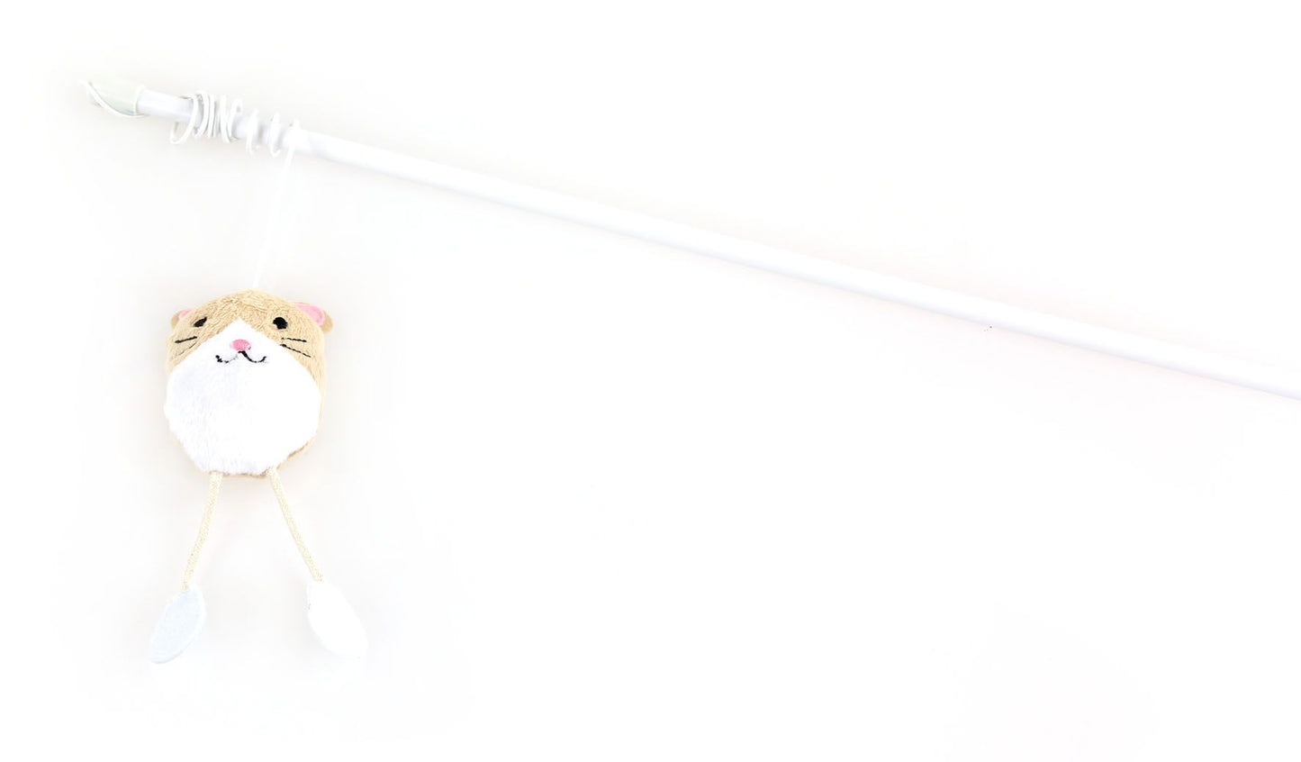Katzenangel Mouse mit Raschel beige