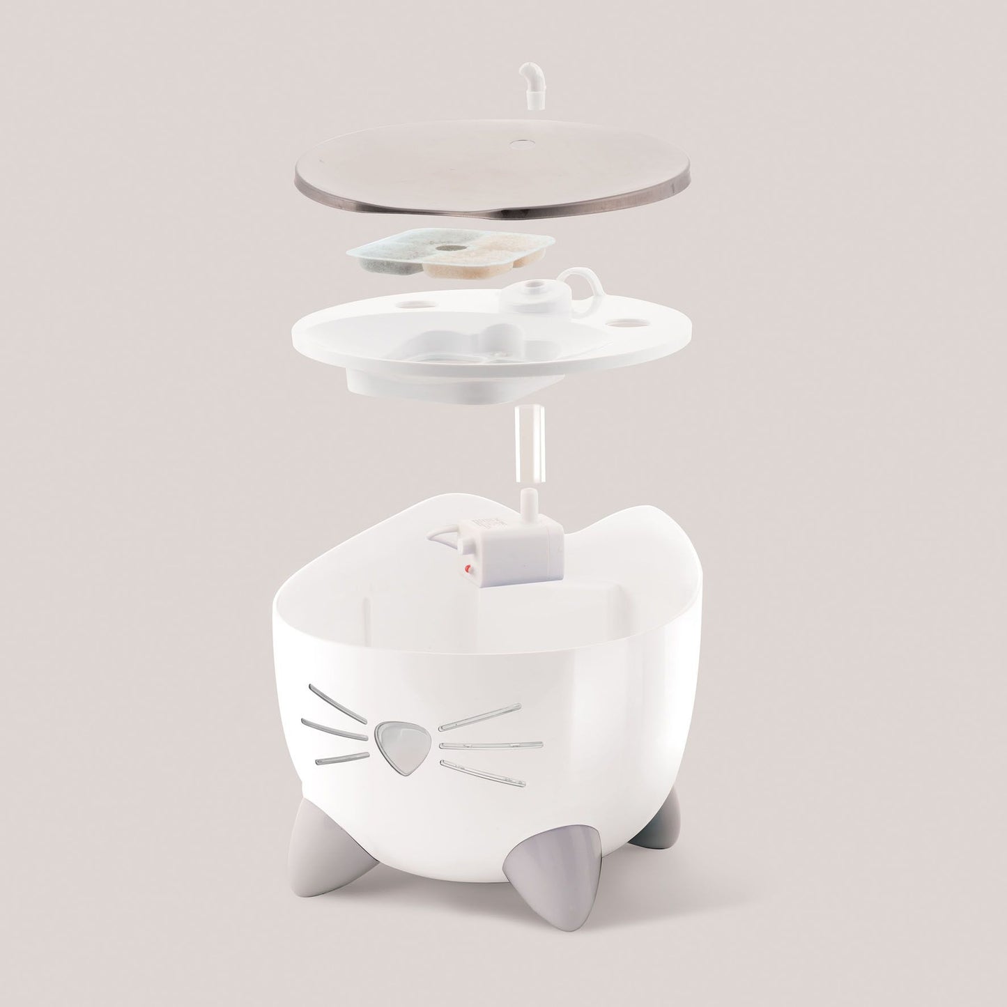 Catit Pixi Trinkbrunnen, 2.5L, edelstahl