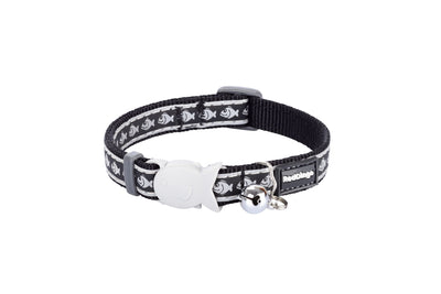 RedDingo Cat Collar Reflec Fish Black