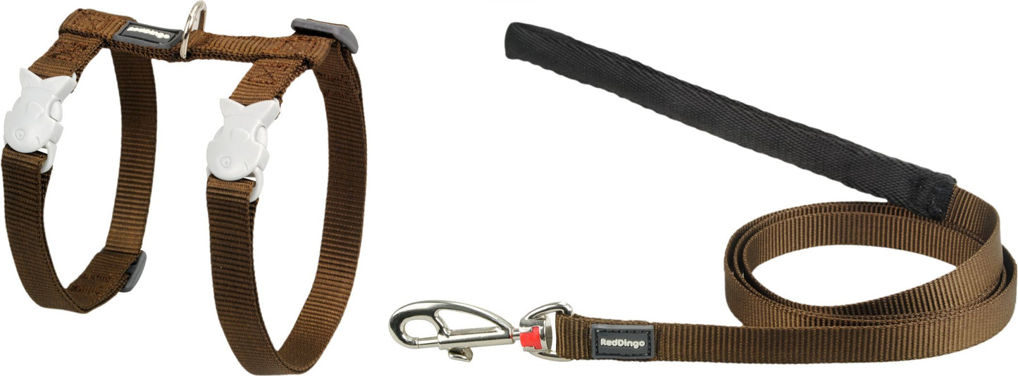 RD Cat Harness&Lead Claccic Brown