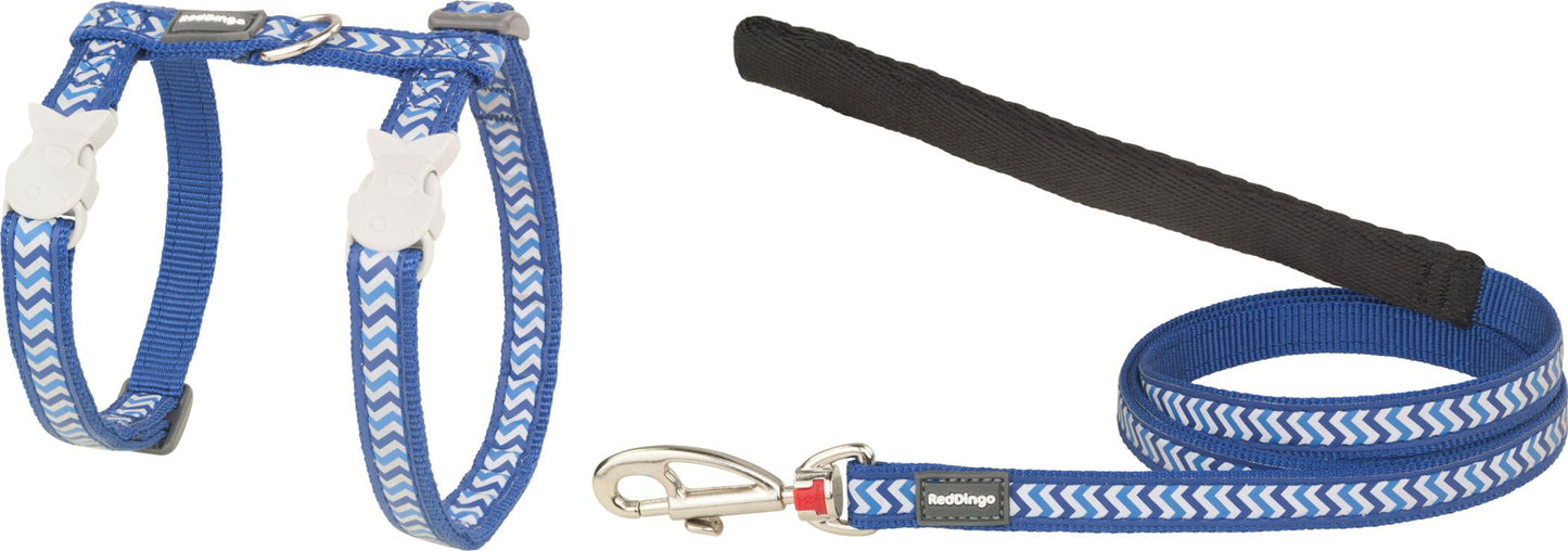 RD Cat Harness&Lead Refl Ziggy D-Blue