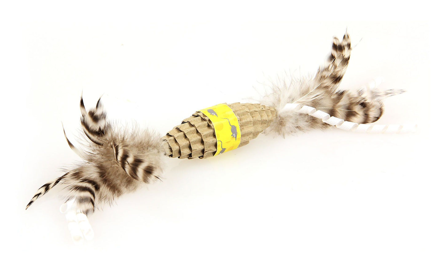 Katzenspielzeug Kratzroller mit Federn