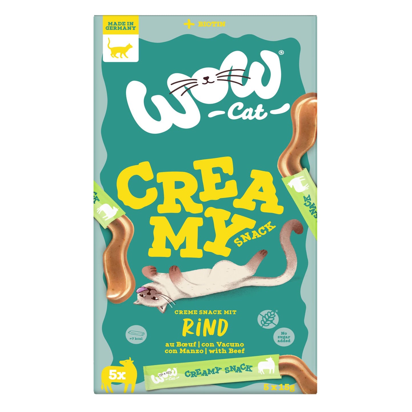 WOW CAT Creamies mit Rind