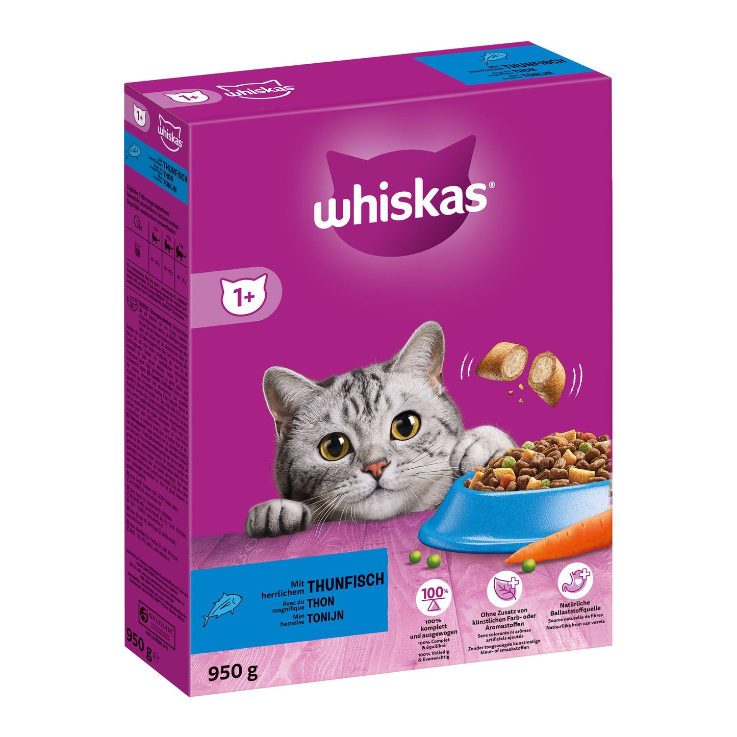 WHISKAS Trocken 1 + mit Thunfisch