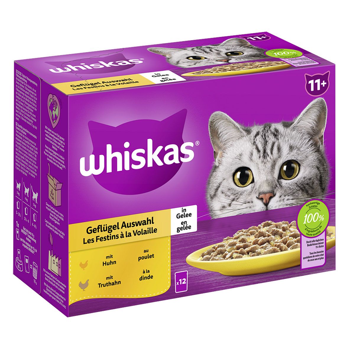 Whiskas 11 + Geflügel in Gelee