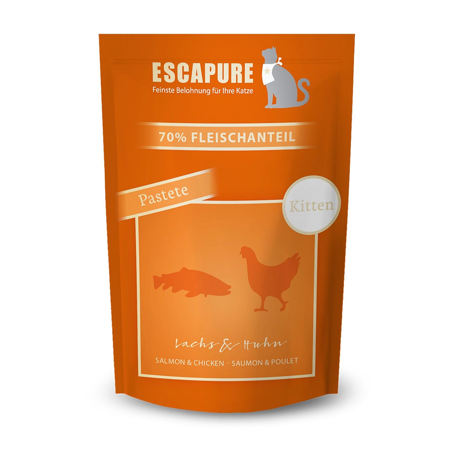 Escapure Kitten Lachs & Huhn, Beutel