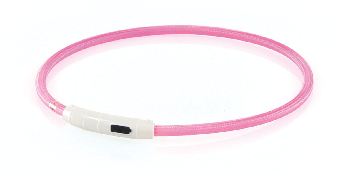 Universal-Leuchthalsband Plus D=7mm pink