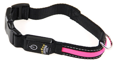 swisspet Leuchthalsband Fluo S pink