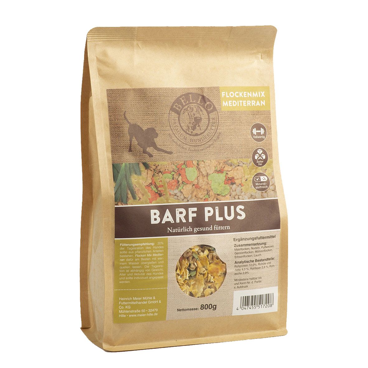 Bello Barf Pl Flockenmix Mediterran