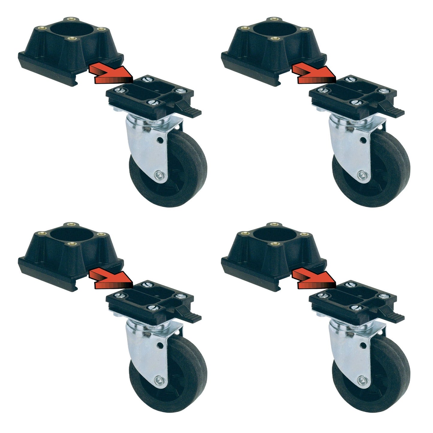 Ferplast Rollen Kit L 388 4er Set