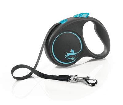 Flexi Black Design S Gurt 5m blau