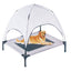 Outdoor-Liege mit Sonnenschutzsegel,