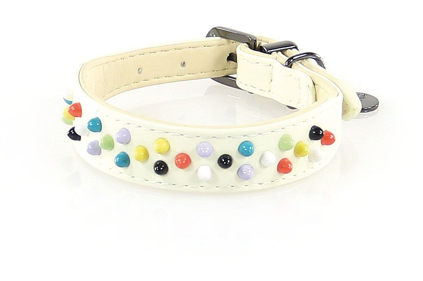 Lederhalsband Mastermind 23mm/38cm weiss