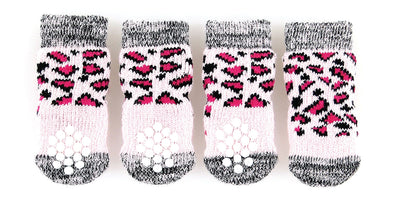 Hundesocken mit Anti-Slip Tri, M pink