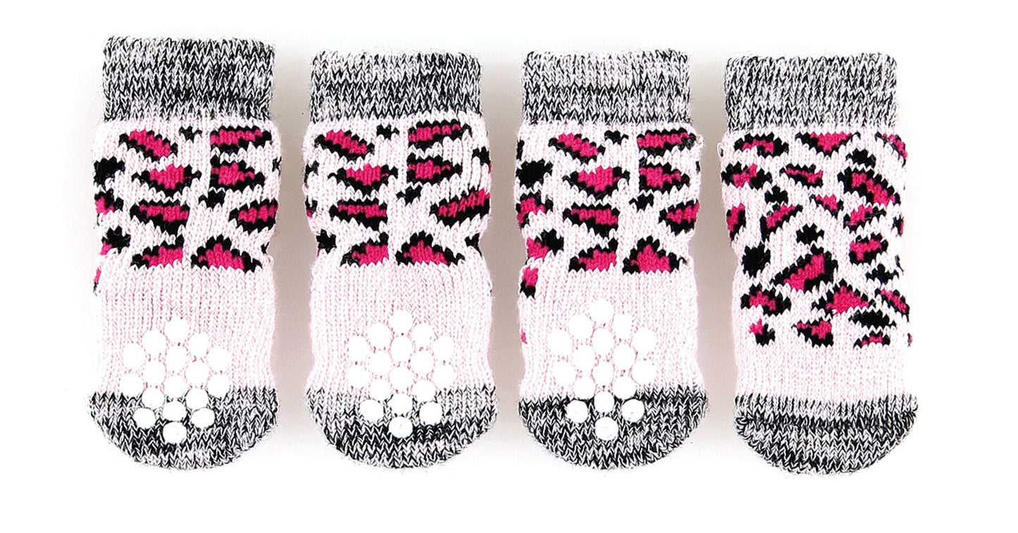 Hundesocken mit Anti-Slip Tri, M pink