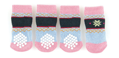 Hundesocken mit Anti-Slip Naturi, S rosa