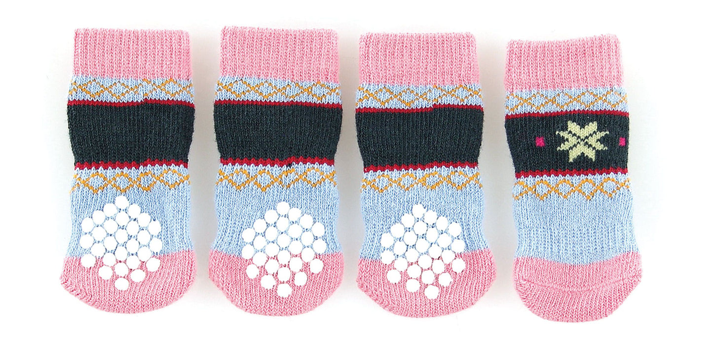 Hundesocken mit Anti-Slip Naturi, S rosa