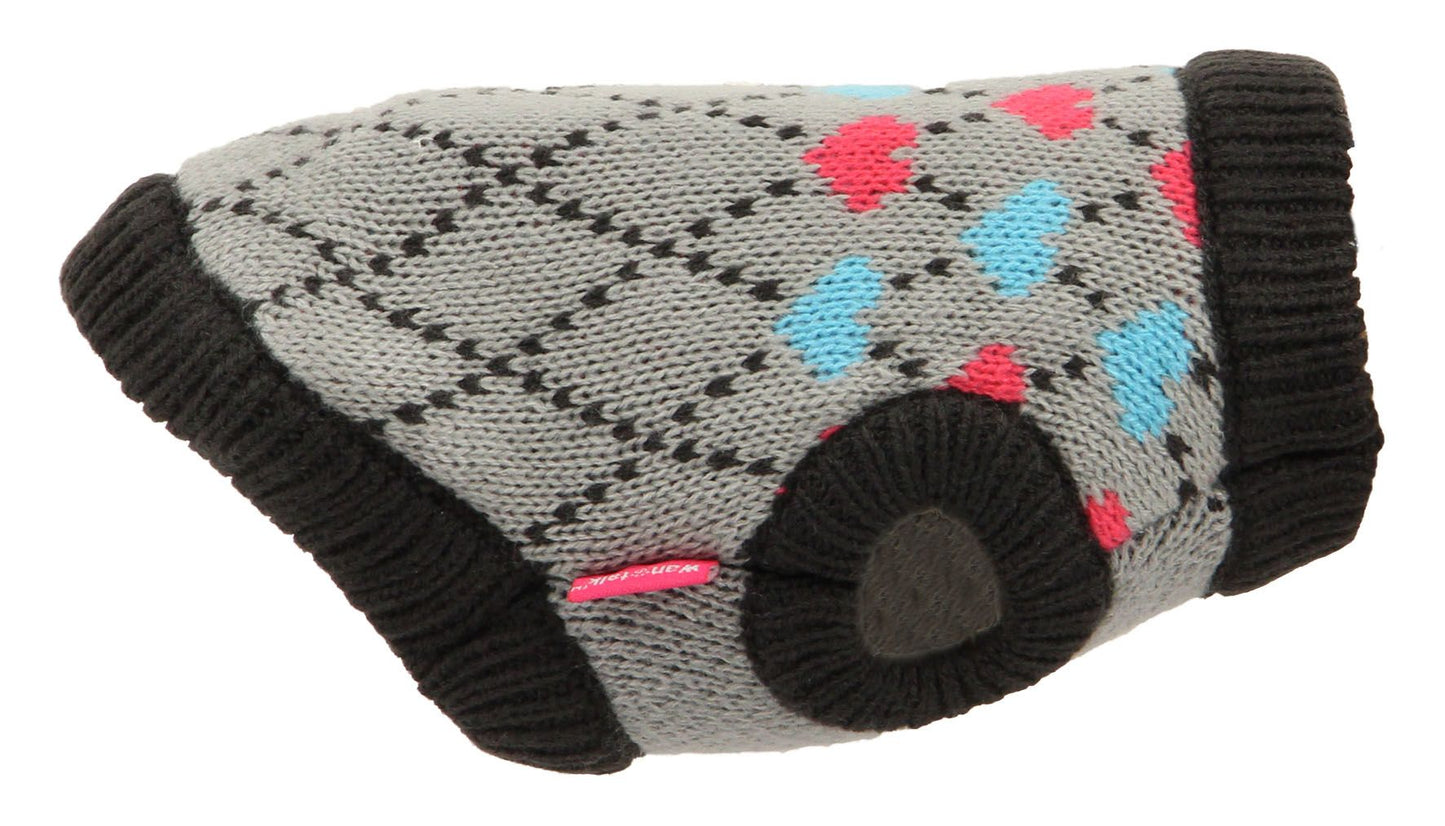 TrendLine Hundepullover Hearties XS grau