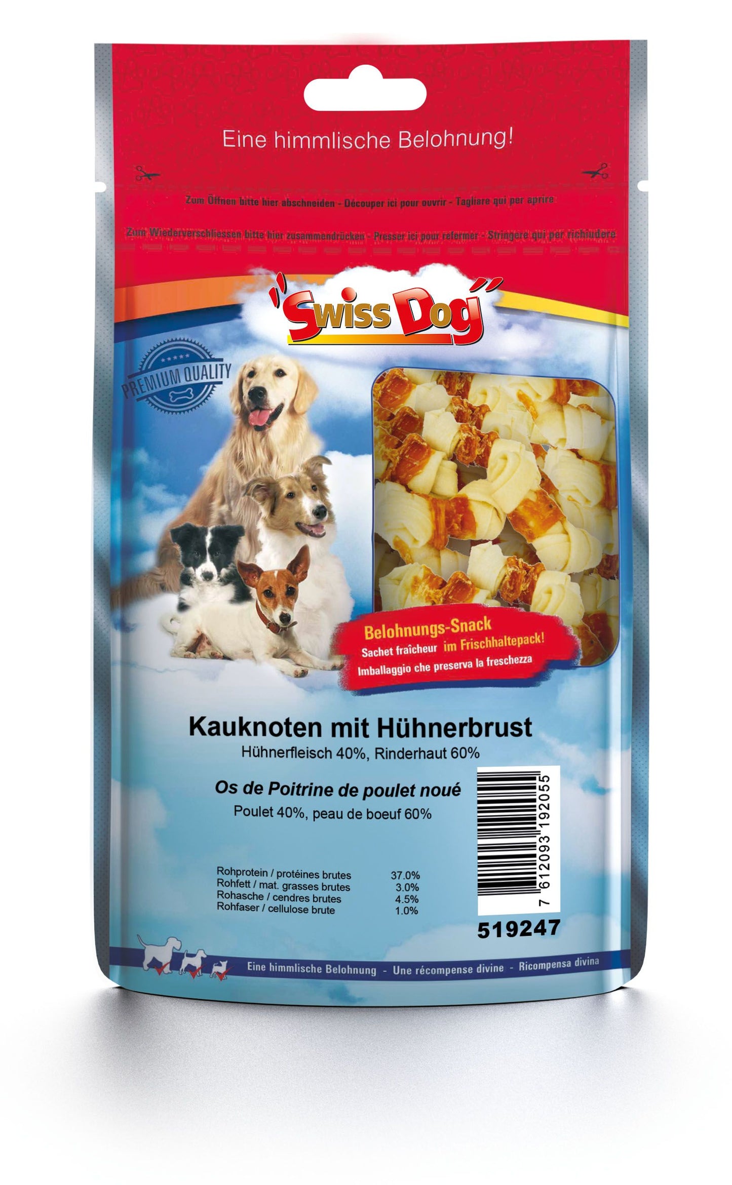 SwissDog XXL Kauknoten m/Hühnerbrust