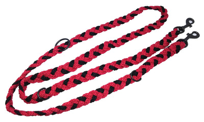 Führleine geflochten 10mm/200cm sw-rot
